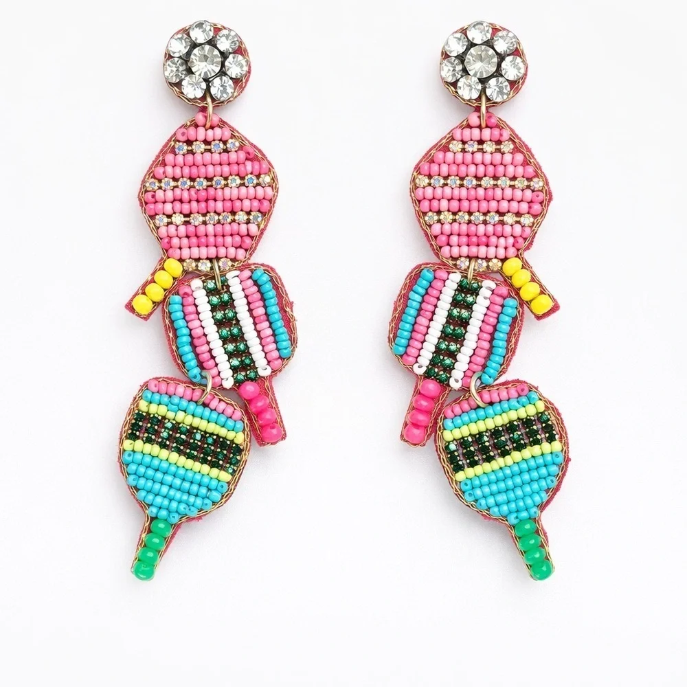⚜️ Colorful Beaded Drop Earrings